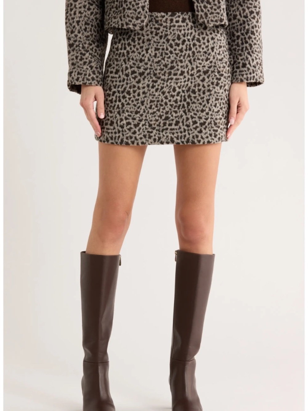 NEW EDIT Jason Wu Leopard Cheetah Print Skirt Sz S Chic Designer Mini Nordstrom